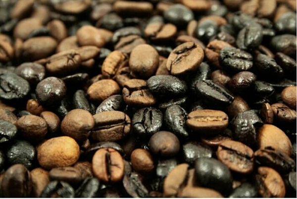 Bottled coffee beans